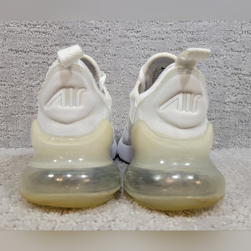 NIKE Air Max 270 GS Youth Size 5Y Women's 6.5 White Athletic Running Sneakers. - Picture 12 of 13